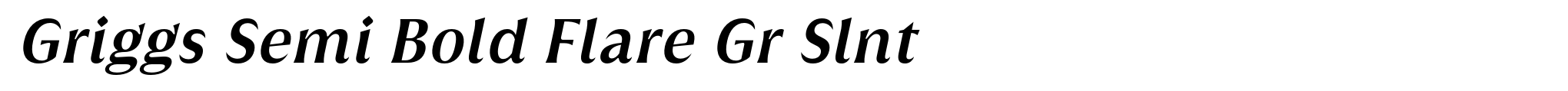 Griggs Semi Bold Flare Gr Slnt image